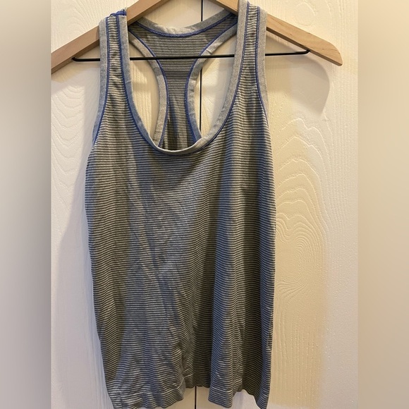 Striped Athletic Racerback Tank Top - Picture 1 of 3